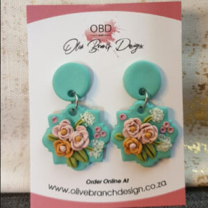 Floral Vintage Clay Earrings
