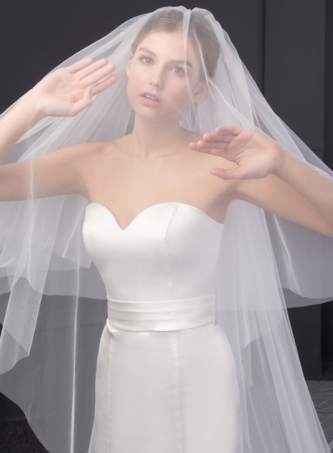 Cathedral Length Veil - Plain Cut Edge - Image 6