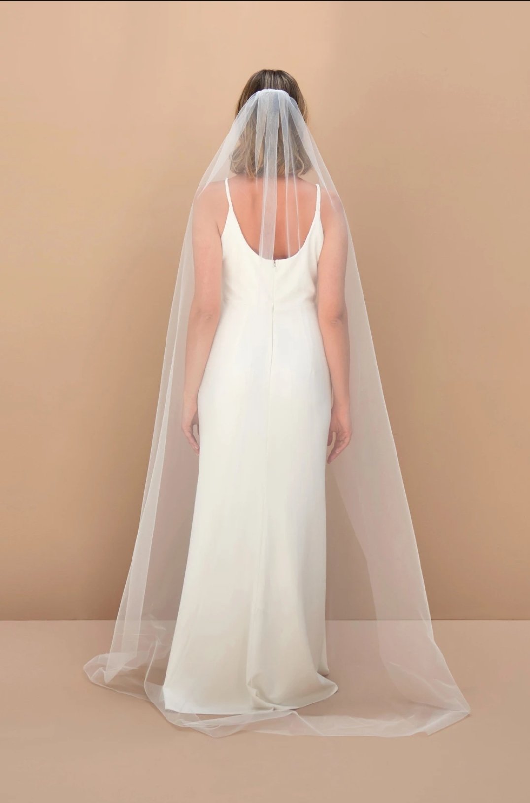 Floor Length Veil - Plain Cut Edge