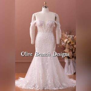 Corset Lace Off Shoulder Mermaid Wedding Dress