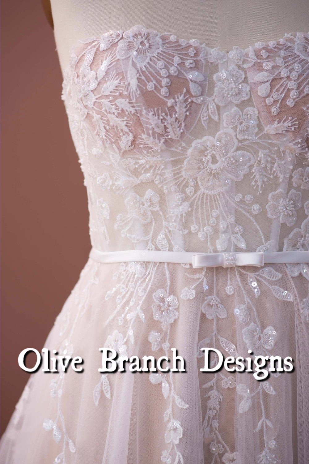 Visible Boning Sweetheart Corset Lace A-line Wedding Dress - Image 4