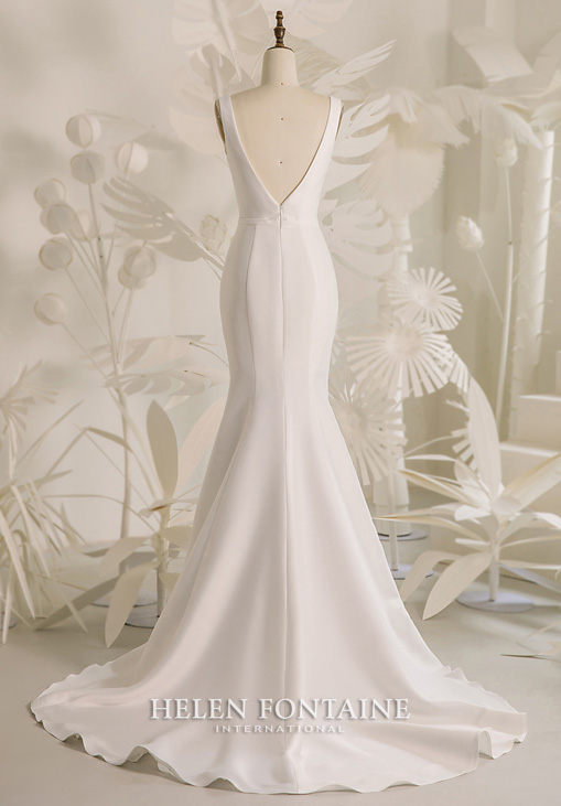 MERMAID WEDDING DRESS WITH DETACHABLE BOWKNOT - Image 2