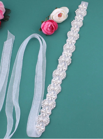 Pearl Decor Bridal Belt - Image 2
