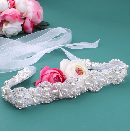 Pearl Decor Bridal Belt - Image 3
