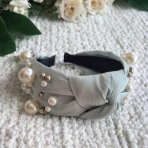 Headband Pearl Decor - Light Green