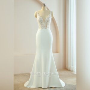 BRIDAL MERMAID CREPE WEDDING DRESS
