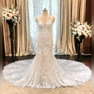 3D Floral Tiffany Gown