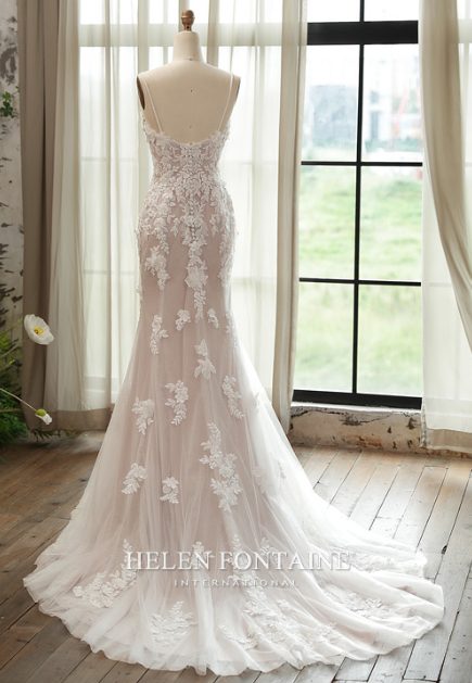 BRIDAL GOWN WITH DETACHABLE BEADED SPAGHETTIS - Image 3