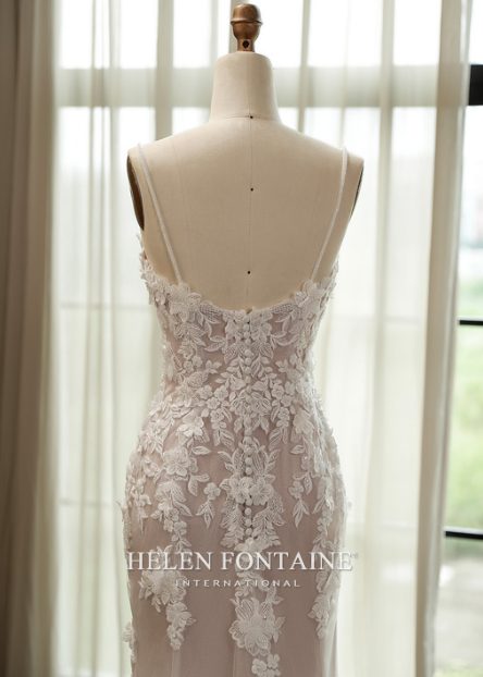 BRIDAL GOWN WITH DETACHABLE BEADED SPAGHETTIS - Image 4