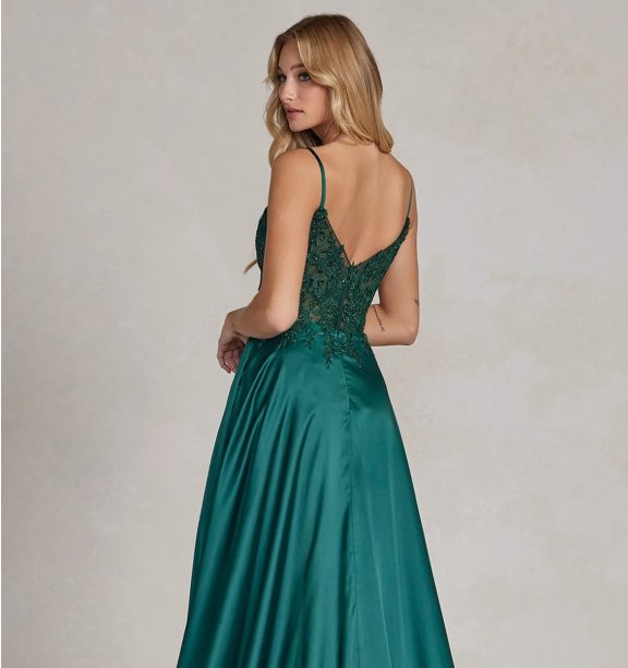 A-Line Long Dress with Corset - Image 2