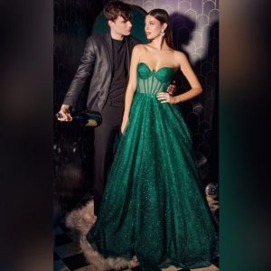 Corset Glitter Ball Gown