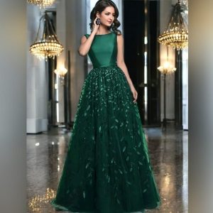 A-Line Swing Hem Formal Dress