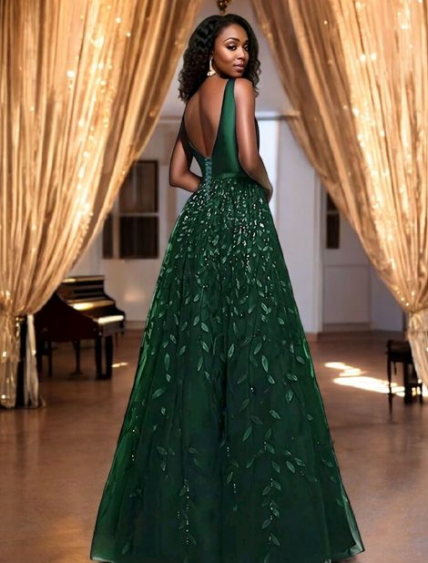 A-Line Swing Hem Formal Dress - Image 2