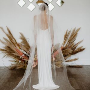 Chapel Length Veil - Plain Cut Edge