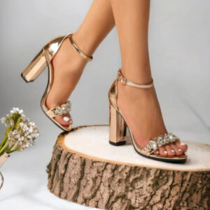 GLAMOROUS ROSEGOLD HEEL